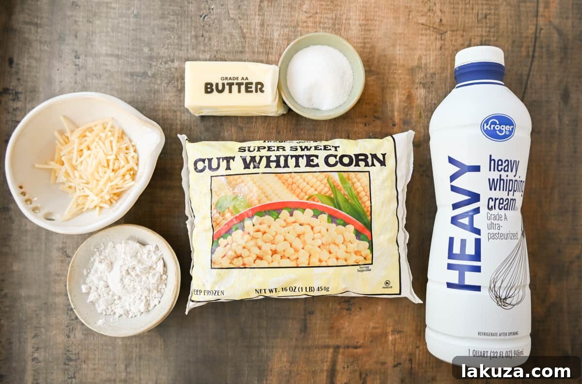 Creamed Corn Ingredients. What ingredients are in creamed corn.