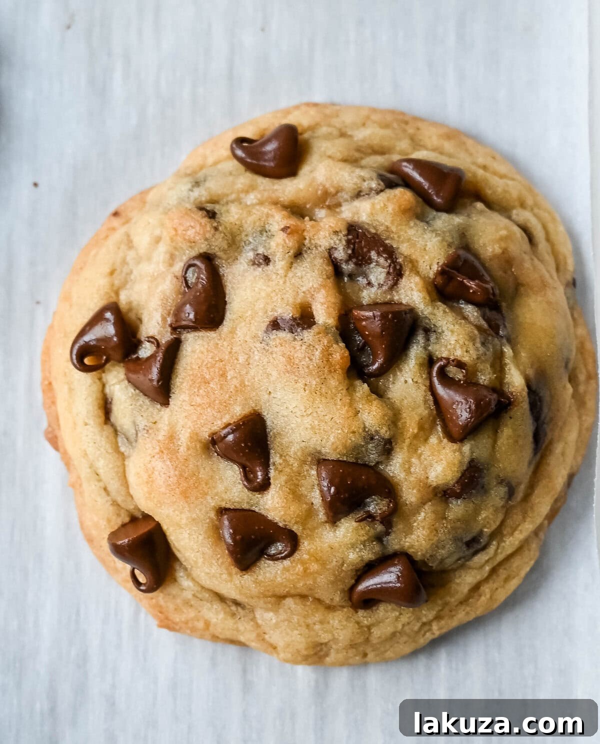 A plate of chocolate chip cookies baked using generic, inexpensive ingredients, showcasing their appearance and texture for comparison.