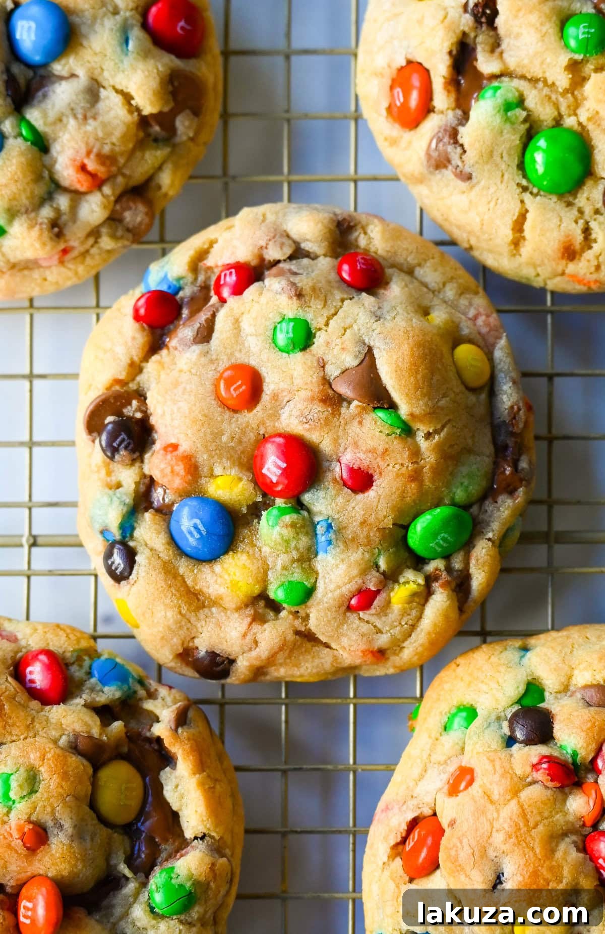 M&M Nutella Volcano Cookies 5 A selection of raw M&M Nutella Stuffed Cookie ingredients laid out for baking.