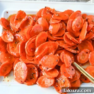 Roasted Carrots with a Maple Brown Sugar Glaze, a sweet and savory side dish.