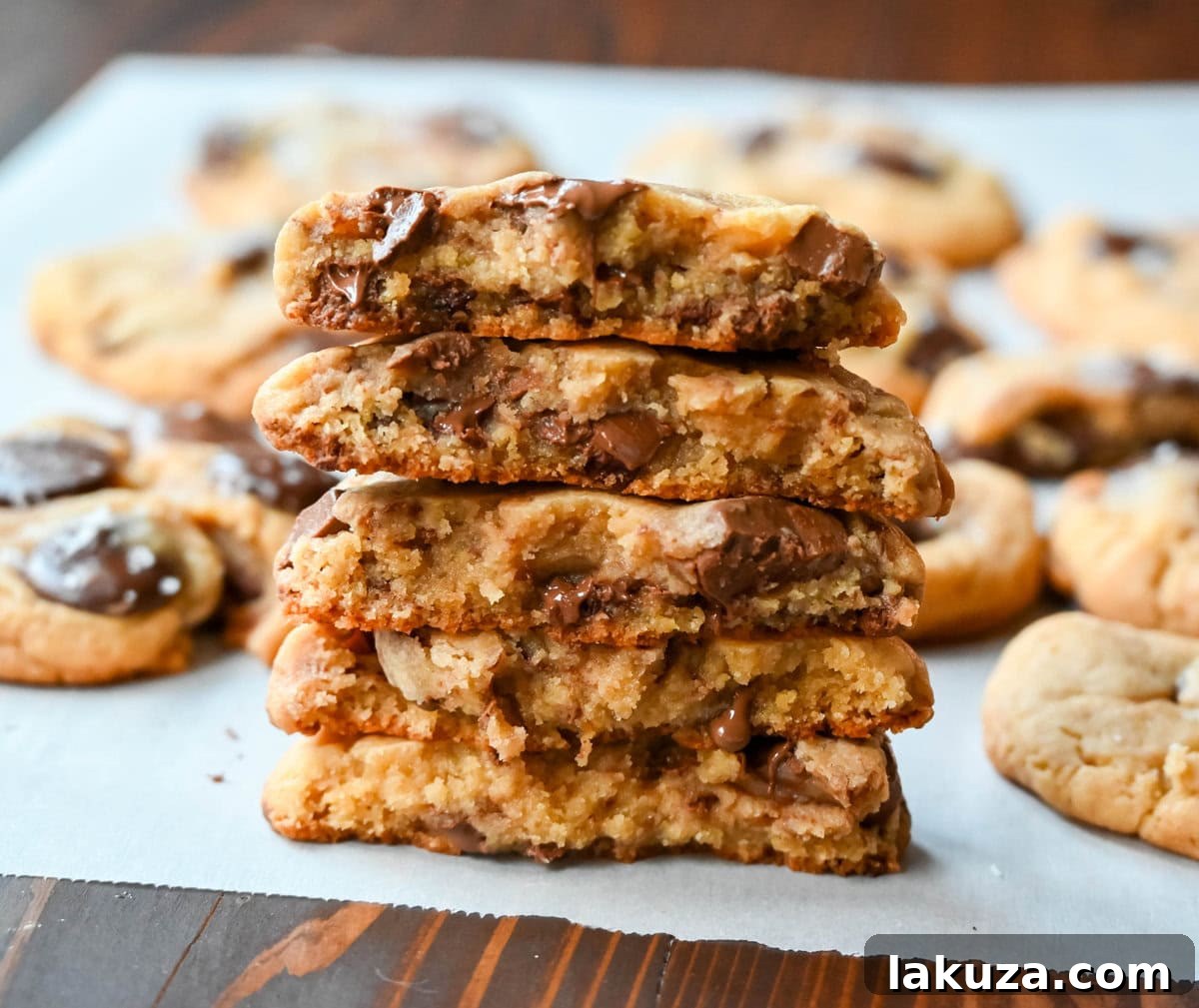 Irresistibly Chewy Condensed Milk Chocolate Chip Cookies 6 A plate of freshly baked chewy chocolate chip cookies made with sweetened condensed milk, perfect for sharing.