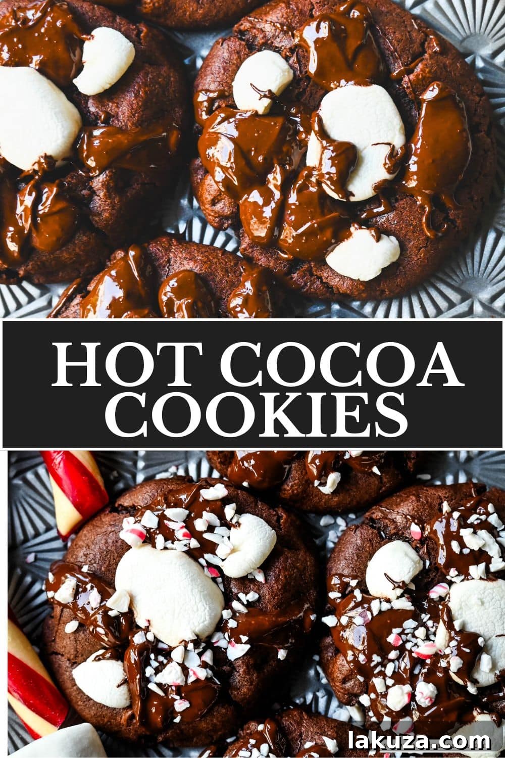 These Hot Cocoa Cookies feature a homemade chocolate cookie base, a gooey marshmallow topping, and a drizzle of melted chocolate for the perfect finishing touch. If you love peppermint, add crushed candy canes and a hint of peppermint extract for Peppermint Hot Cocoa Cookies.