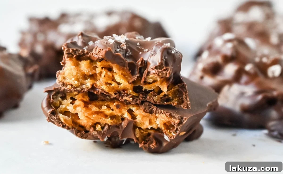 Chocolate Covered Cornflake Crack showcasing the irresistible combination of crisp cornflakes, caramel, and a rich chocolate coating.