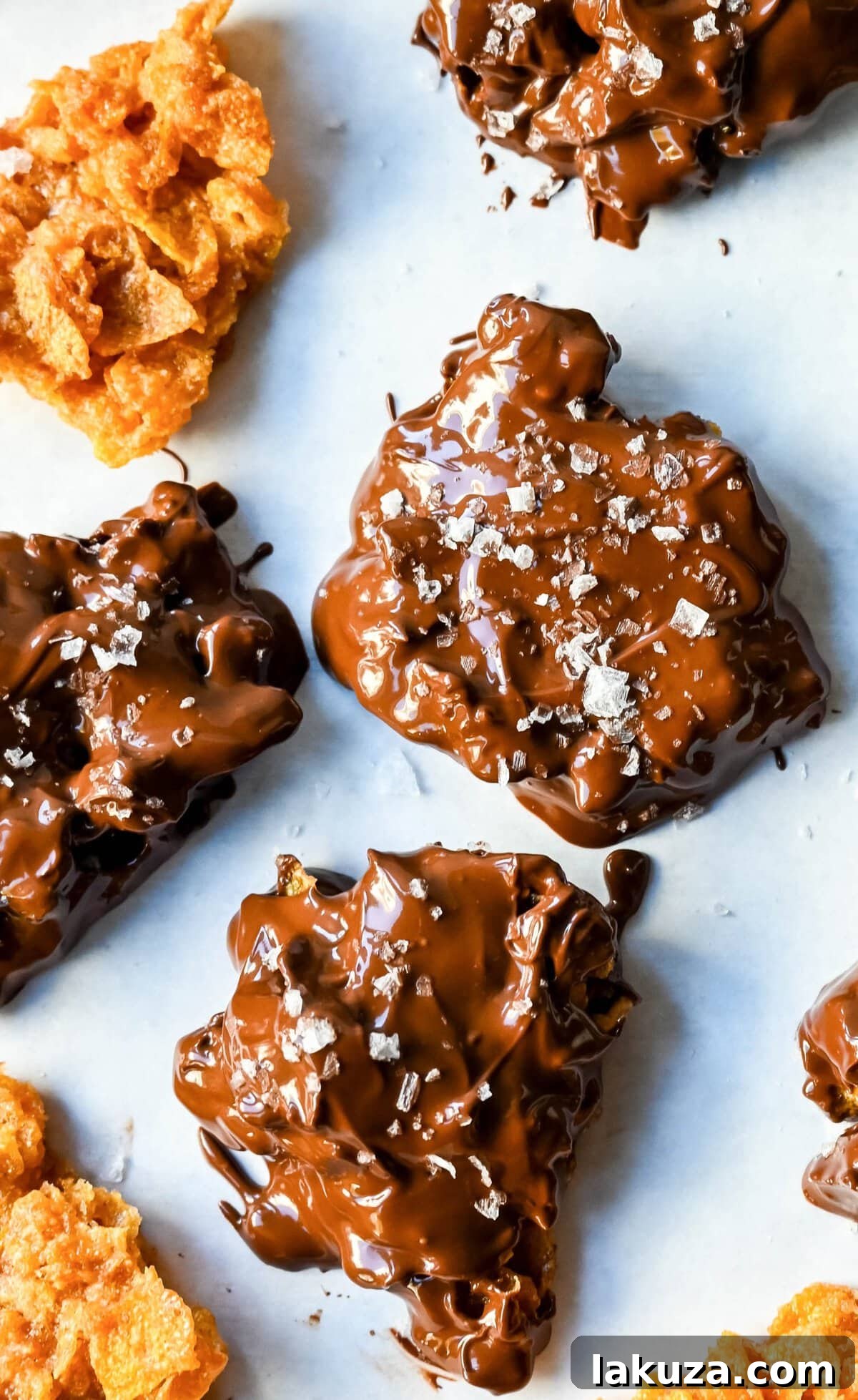 A large pile of golden Cornflake Crack pieces, highlighting its simple yet irresistible appeal as a quick 3-ingredient dessert.