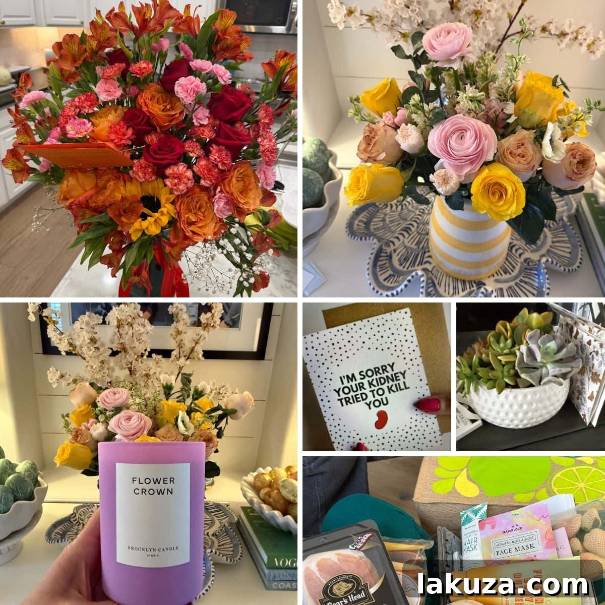 Another beautiful arrangement of flowers, symbolizing comfort and healing.