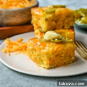 Golden, cheesy, spicy, and slightly sweet homemade jalapeno cheddar cornbread