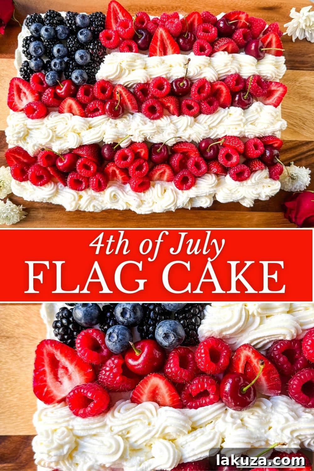 National Emblem Cake 8 Best Flag Cake Recipe. 4th of July Cake. A stunning patriotic dessert featuring a moist vanilla cake base, light whipped cream cheese frosting, and fresh berries arranged to represent the U.S. flag.