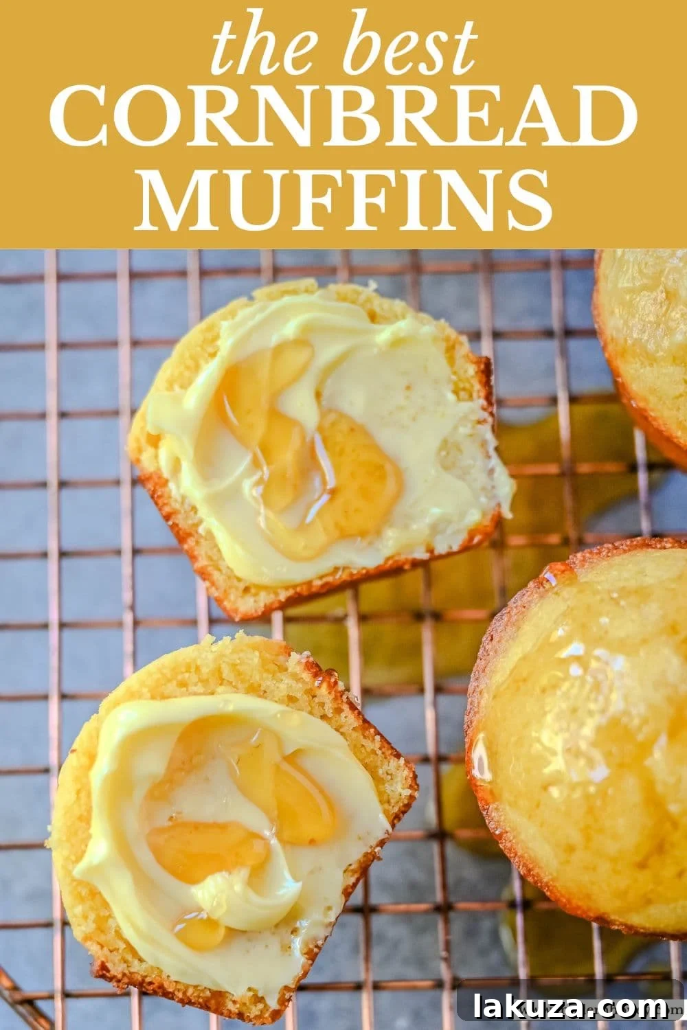 Buttery Cornbread Muffins 6 A stack of perfectly golden brown corn muffins, highlighting their fluffy interior and crispy edges, ready to be enjoyed.