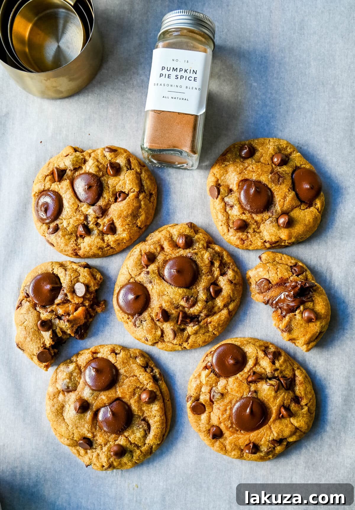 These Brown Butter Pumpkin Chocolate Chip Cookies are made with browned butter, brown sugar, pure pumpkin puree, pumpkin spice, and semisweet chocolate chips. These are the perfect chewy pumpkin chocolate chip cookie recipe!