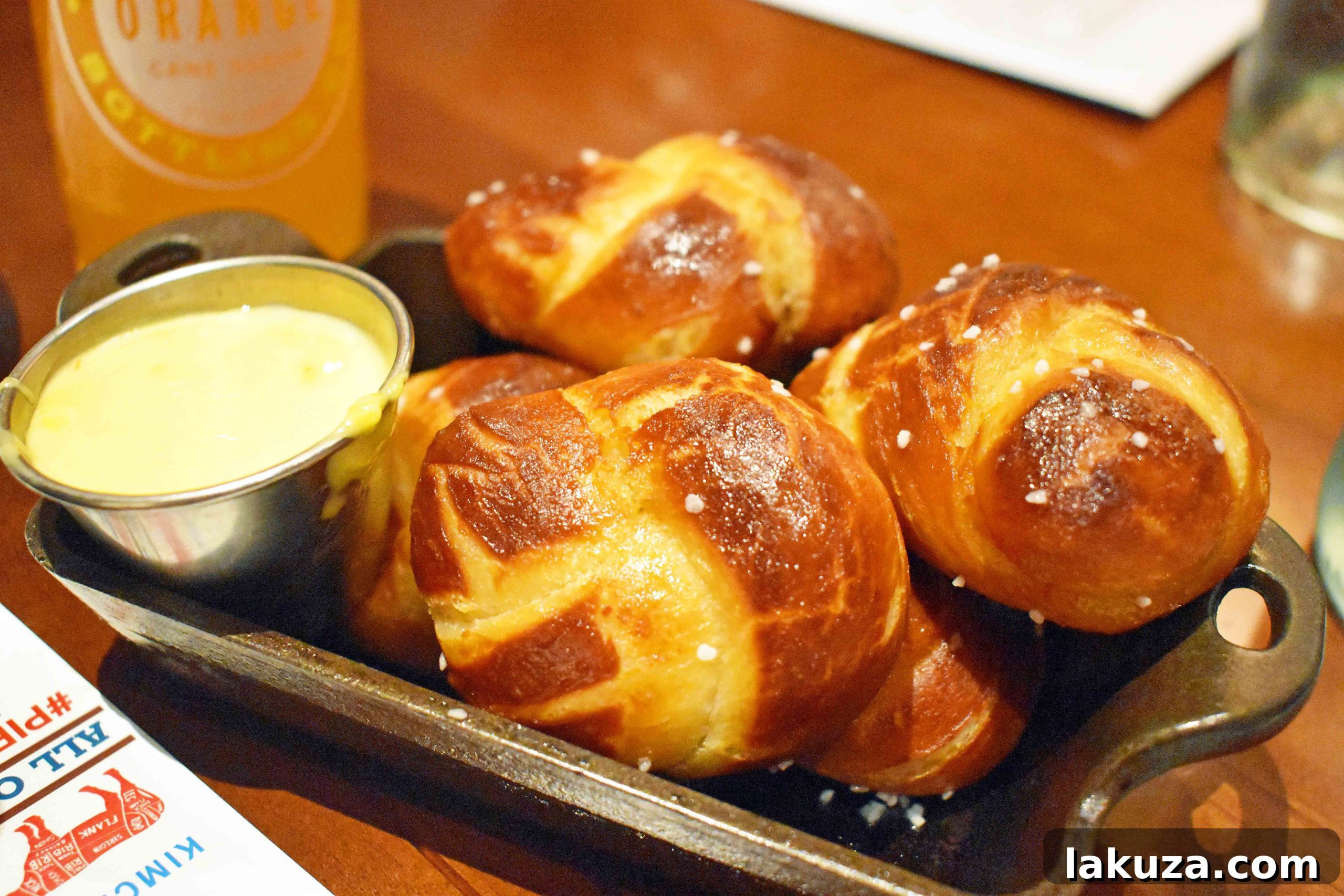 Arizona Four Seasons Christmas Homemade Hot Chocolate Delights 8 Pretzel Rolls with Cheese Sauce at PROOF Restaurant