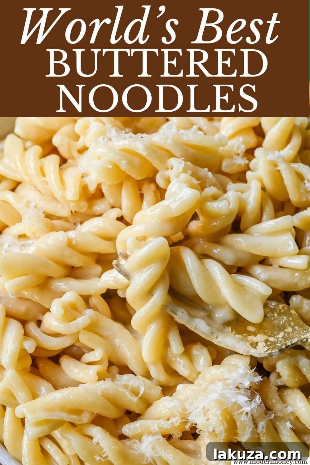 A beautifully plated dish of the world's best buttered noodles, garnished with fresh herbs, ready to be enjoyed as the ultimate comfort food.