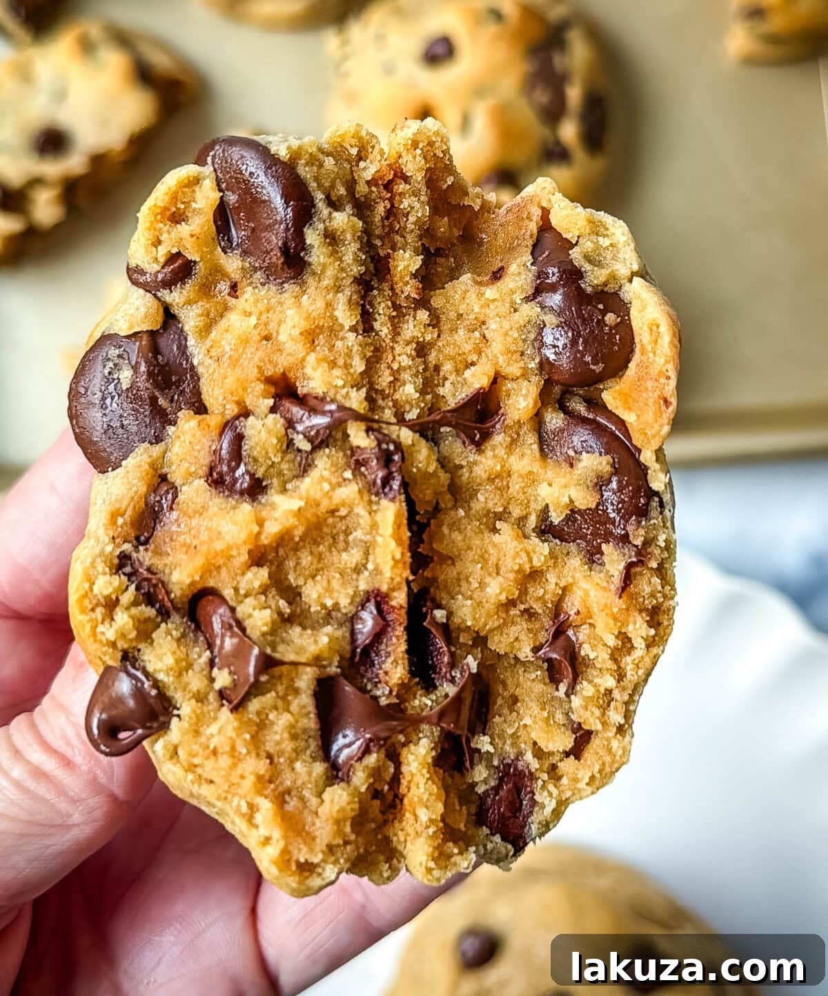 Rich, thick, and soft, these peanut butter chocolate chip cookies taste just like Levain Bakery but made at home. These Levain Bakery Peanut Butter Dark Chocolate Chip cookies are the perfect soft peanut butter chocolate chunk cookie!