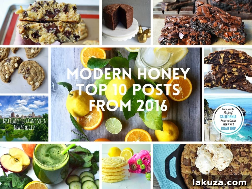 Modern Honey Top 10 Most Popular Posts from 2016. The most popular and most pinned recipes and posts from the year. www.modernhoney.com