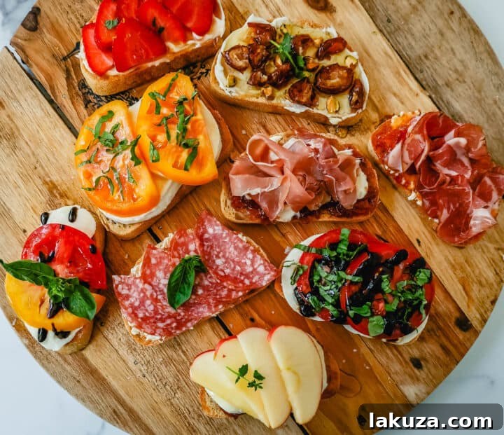 Artisan Bruschetta Collection 2 How to make bruschetta with all of the bruschetta topping ideas and bruschetta combinations. Bruschetta is the perfect party appetizer and party food!