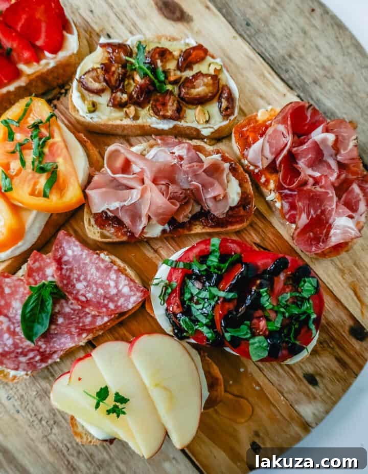 Artisan Bruschetta Collection 4 How to make bruschetta with all of the bruschetta topping ideas and bruschetta combinations. Bruschetta is the perfect party appetizer and party food!