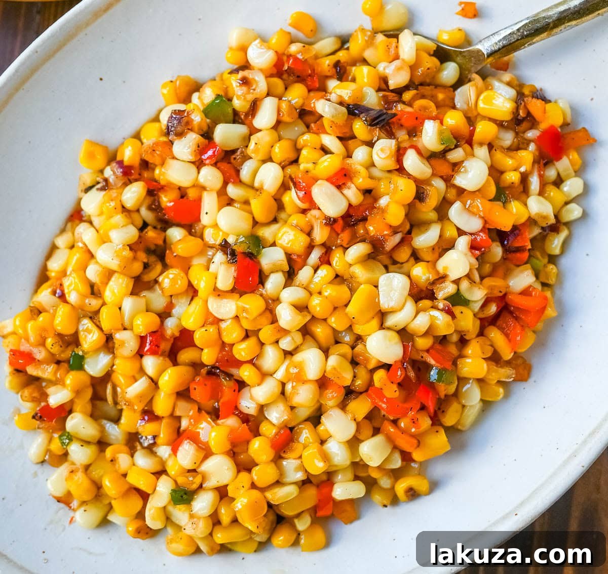 Sweetfire Fiesta Corn 4 This Hot Honey Skillet Corn recipe is an easy and flavorful side dish made with sweet corn, peppers, onions, and spicy hot honey. It’s a quick corn recipe that's ready in under 20 minutes and pairs perfectly with roasted turkey or chicken.