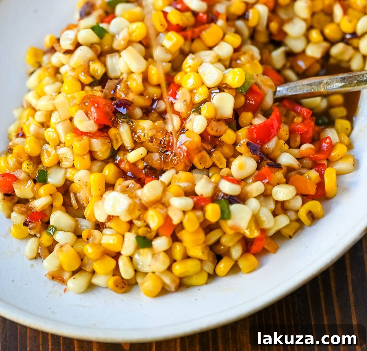 Sweetfire Fiesta Corn 5 This Hot Honey Skillet Corn recipe is an easy and flavorful side dish made with sweet corn, peppers, onions, and spicy hot honey. It’s a quick corn recipe that's ready in under 20 minutes and pairs perfectly with roasted turkey or chicken.