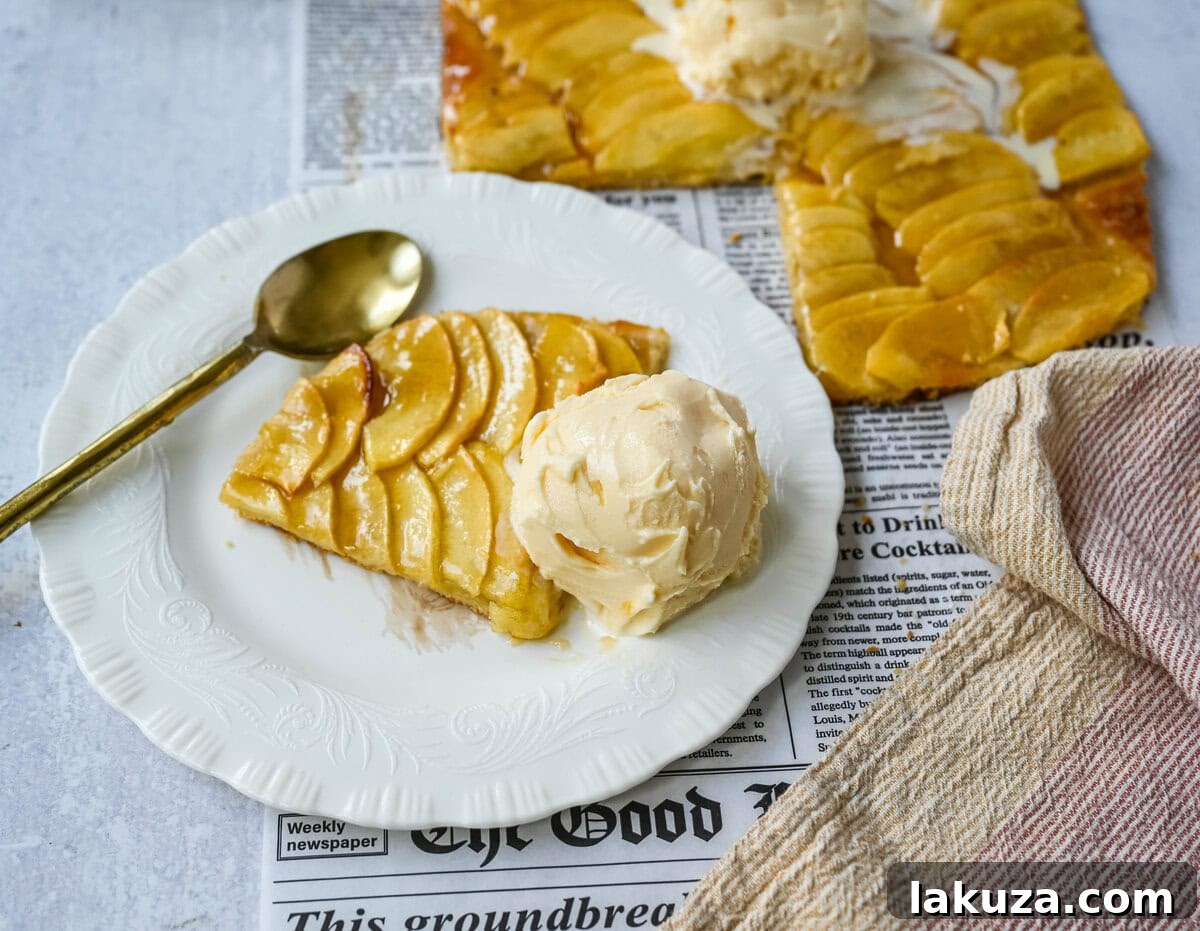 Classic French Apple Delight 7 A whole French Apple Tart cooling on a wire rack.