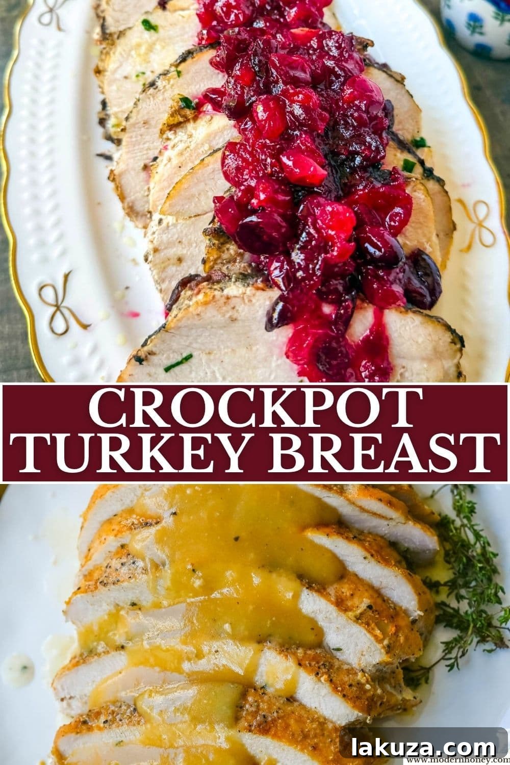 This Crock Pot Turkey Breast is perfect for a stress-free Thanksgiving or holiday dinner. Choose between two delicious versions: a festive Cranberry Orange turkey or a savory Garlic Butter turkey that’s packed with rich, comforting herbs. It’s a foolproof, oven-free way to serve the best slow cooker turkey!
