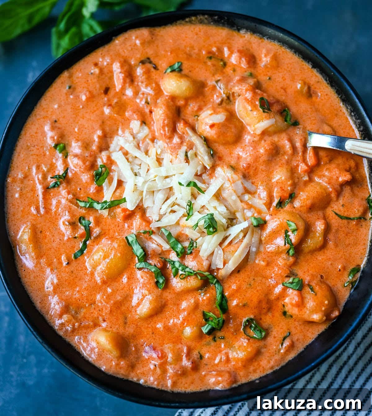 Creamy Vodka Gnocchi 3 This easy Gnocchi alla Vodka combines soft, tender gnocchi with a silky, tomato-cream vodka sauce that’s bursting with garlic, parmesan, and fresh basil. This Gnocchi with Tomato Cream Sauce is an easy weeknight dinner but it tastes like it is straight out of an Italian restaurant.