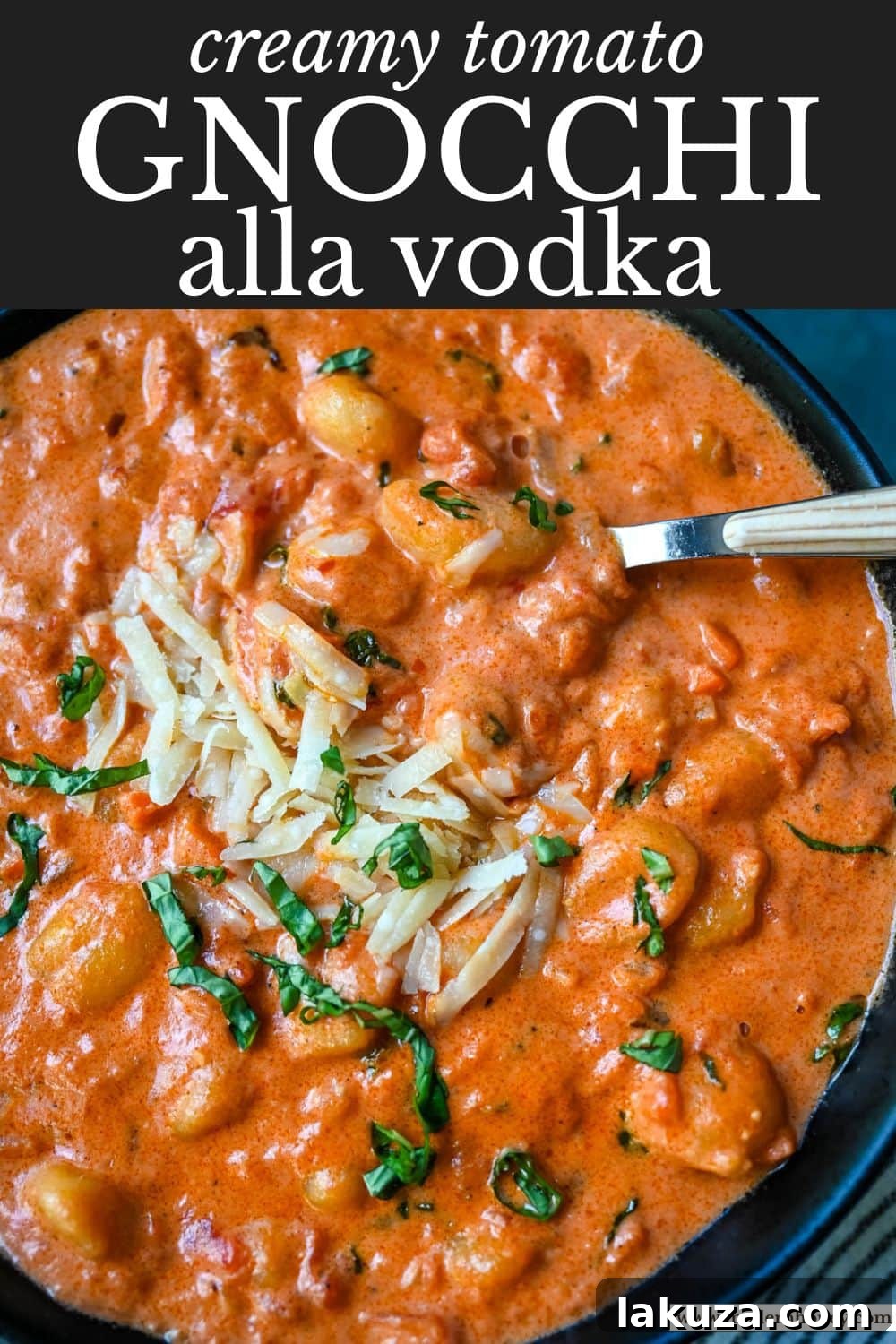 Creamy Vodka Gnocchi 6 This easy Gnocchi alla Vodka combines soft, tender gnocchi with a silky, tomato-cream vodka sauce that’s bursting with garlic, parmesan, and fresh basil. This Gnocchi with Tomato Cream Sauce is an easy weeknight dinner but it tastes like it is straight out of an Italian restaurant.