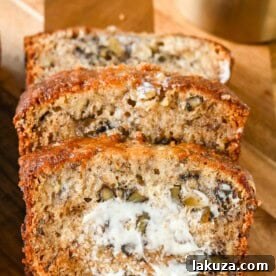 The famous, award-winning Flour Bakery Banana Bread recipe, known for being perfectly moist with sweet banana flavor.