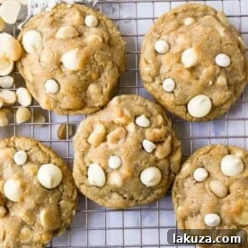 These white chocolate coconut macadamia nut cookies have chewy centers, buttery crisp edges, and full of coconut, white chocolate, and macadamia nuts. The Best White Chocolate Macadamia Nut Cookies!