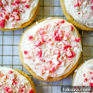Peppermint Frosted Sugar Cookies