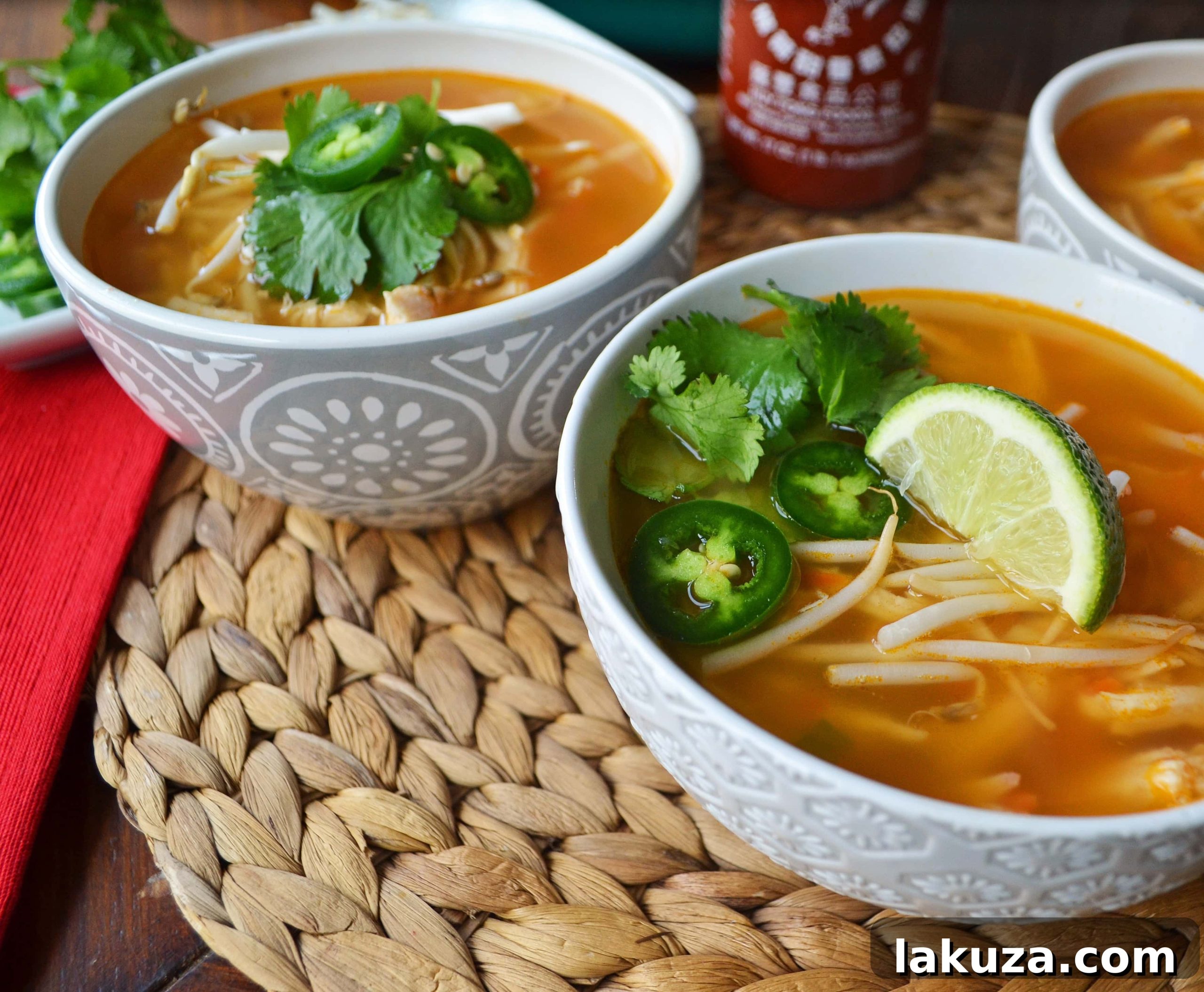 Phony Pho by Modern Honey - A comforting and easy homemade chicken pho soup.
