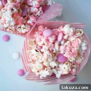 Irresistible Valentine White Chocolate M&M Popcorn 6 Homemade Valentine's Day White Chocolate and M & M Popcorn. www.modernhoney.com