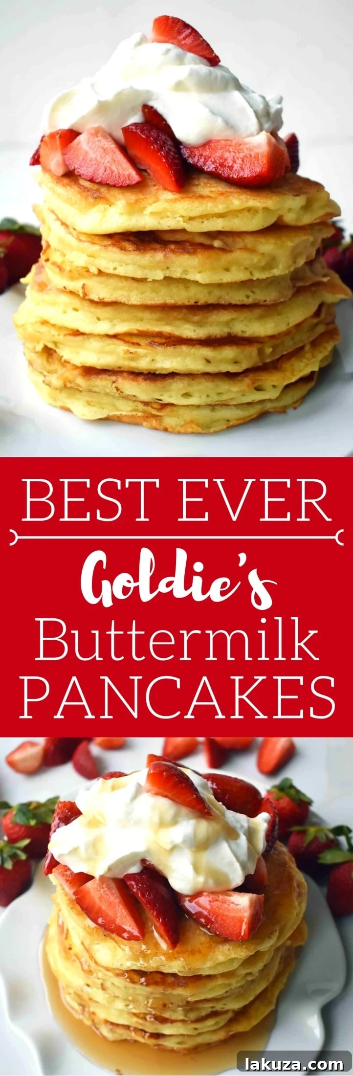 Goldies Golden Buttermilk Griddlecakes 10 Goldie's Best Buttermilk Pancakes. Tender, soft, fluffy and buttery buttermilk pancakes. www.modernhoney.com