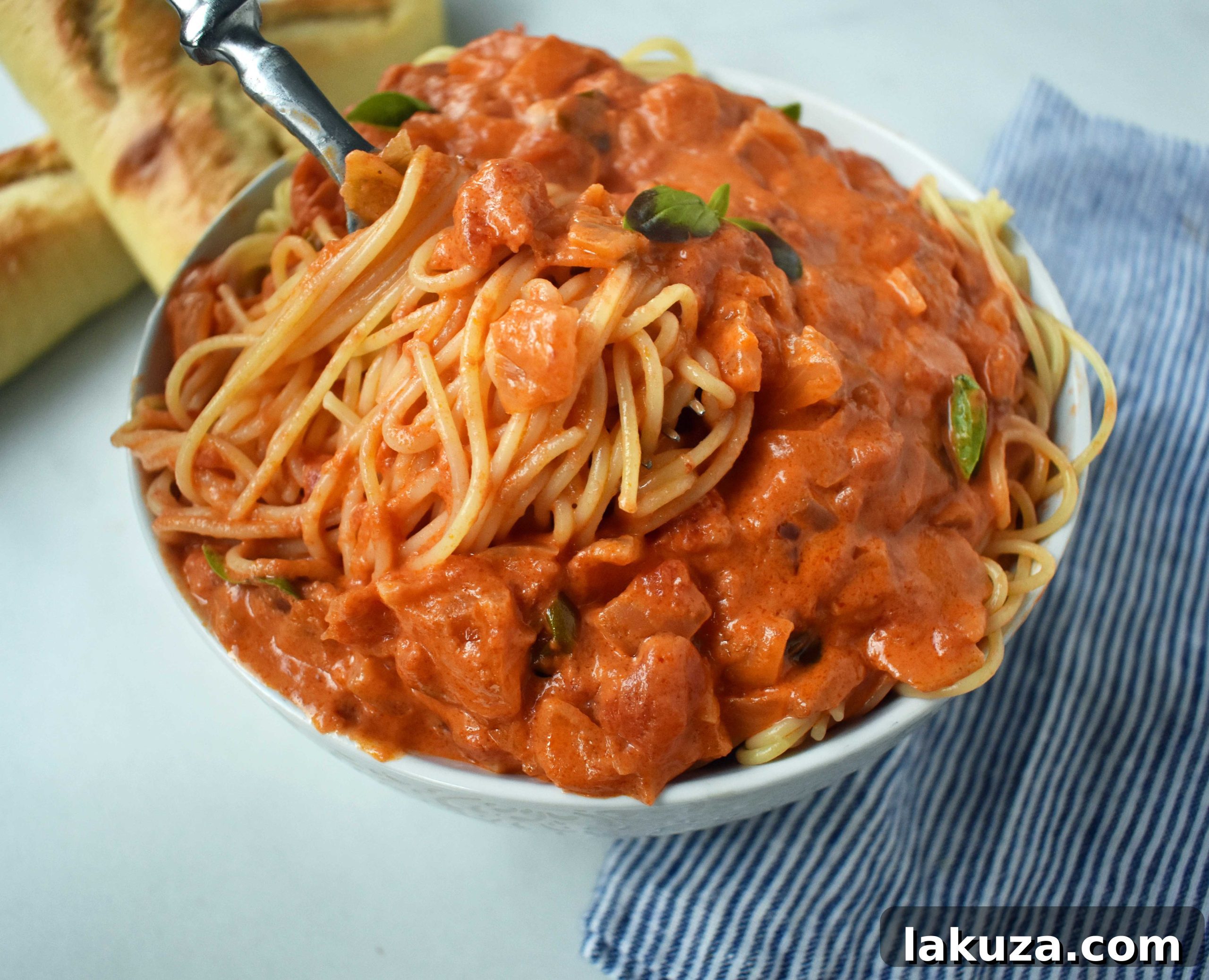 Modern Honey's Lover's Pasta, a quick and creamy tomato pasta dish