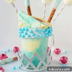 Glass Slipper Freak Shake 7 Princess Cinderella FreakShake. Perfect for Disney lovers or for a Princess Party. A magical, visually stunning dessert for any celebration.