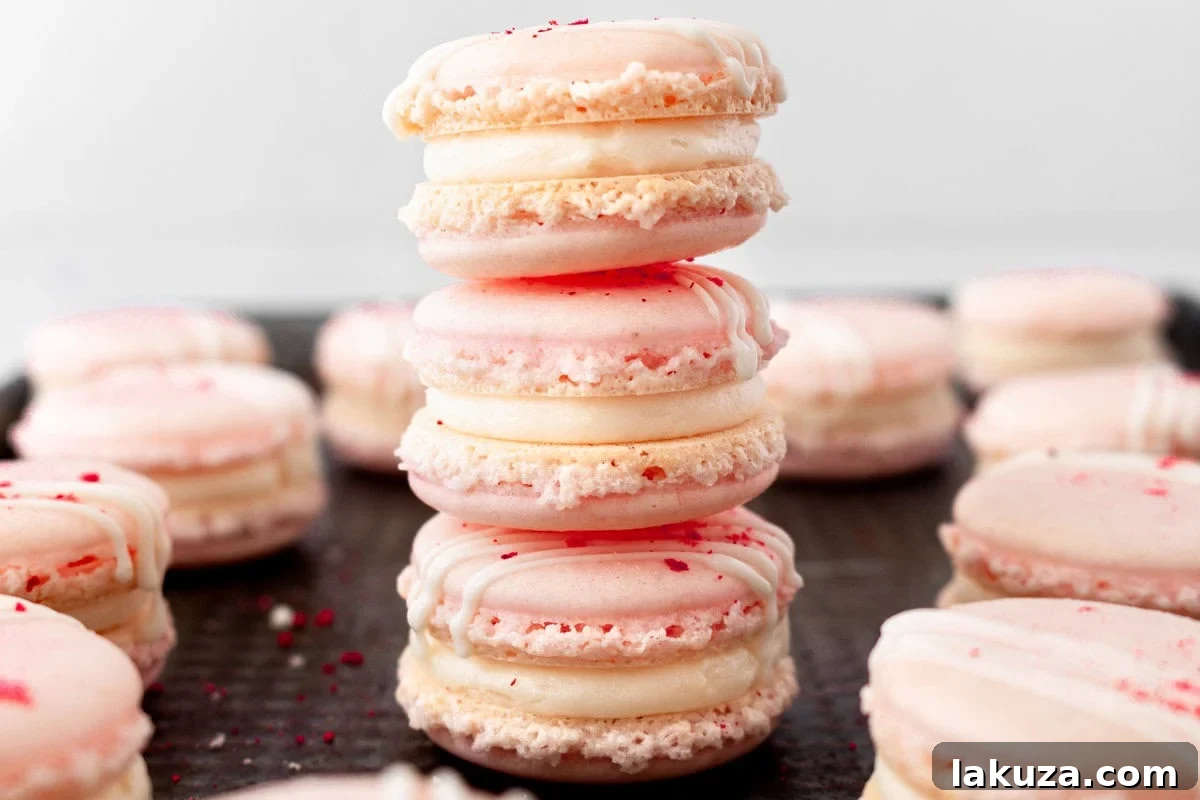 Elegant Macaron Delights 14 Assorted French macarons with different fillings like chocolate ganache, raspberry jam, and buttercream.