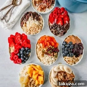 Craft Your Oat Creation 19 Creamy oatmeal with various toppings, illustrating a perfect, customizable breakfast.