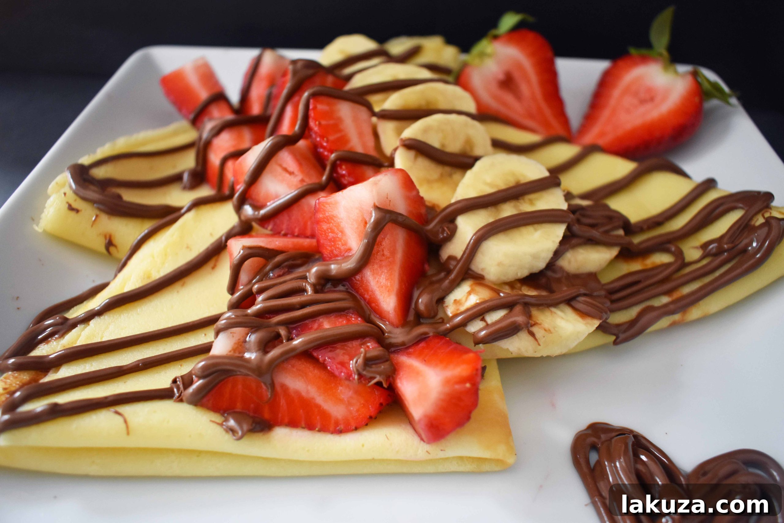 Perfectly cooked crepe rolled and ready for delicious toppings. Modern Honey.