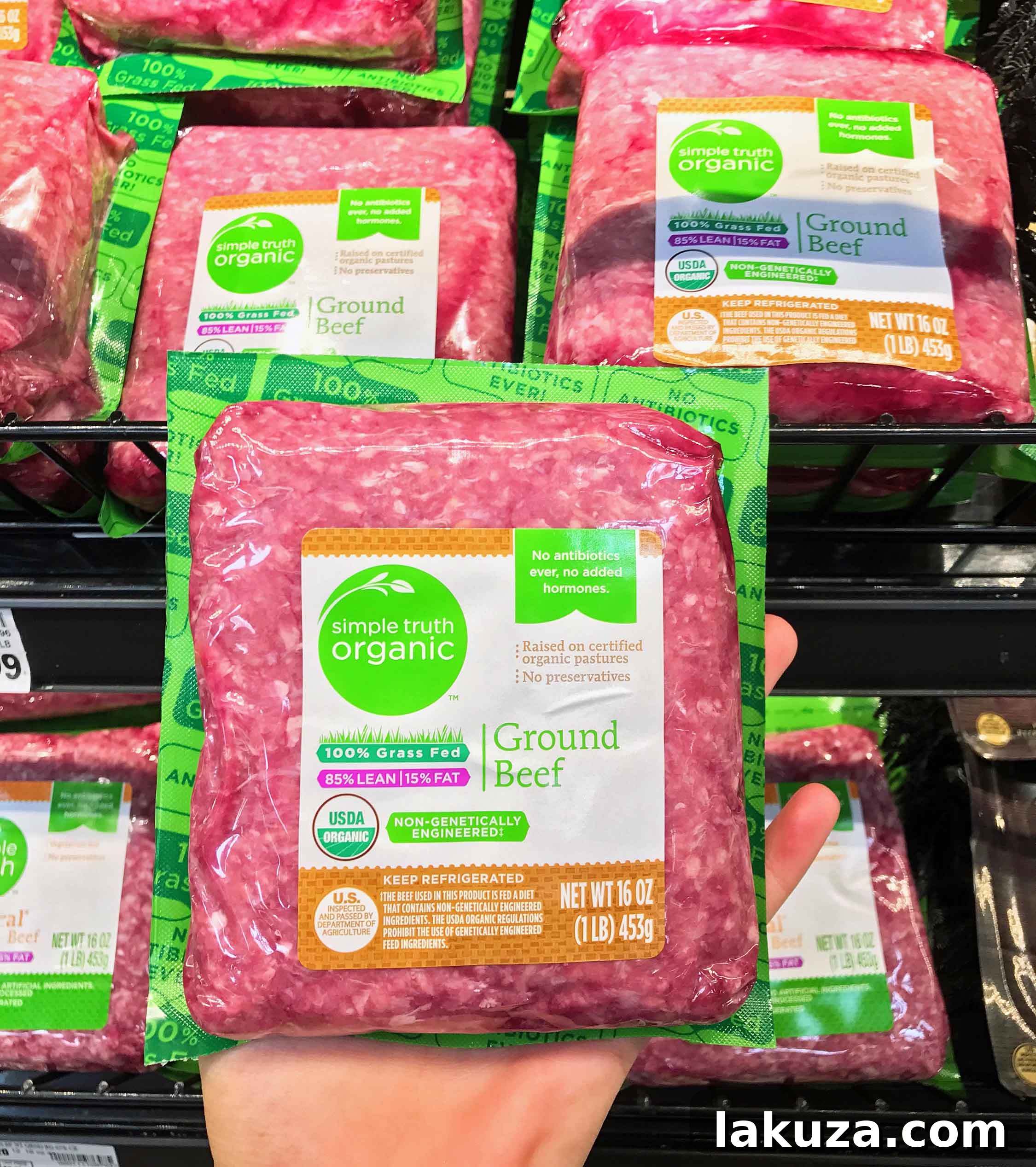 Sweet and Spicy Hawaiian Burger by Modern Honey featuring Simple Truth Organic Grass-fed Beef, ensuring a high-quality and delicious burger experience.