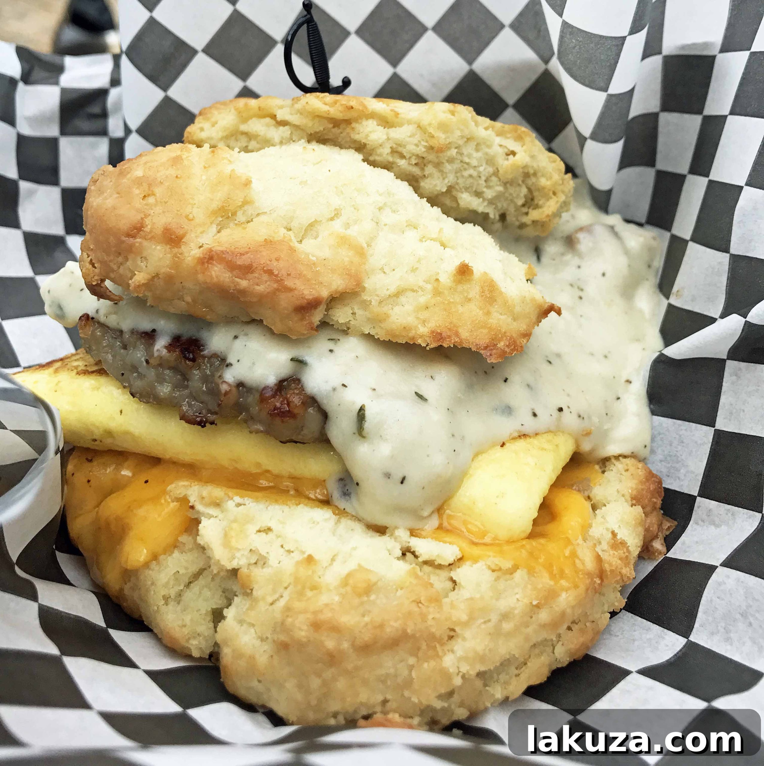 Orange County's Culinary Treasures 11 A savory egg biscuit sandwich from Blackmarket Bakery in Costa Mesa, California. A perfect choice for breakfast or brunch, showcasing Orange County's diverse breakfast options.