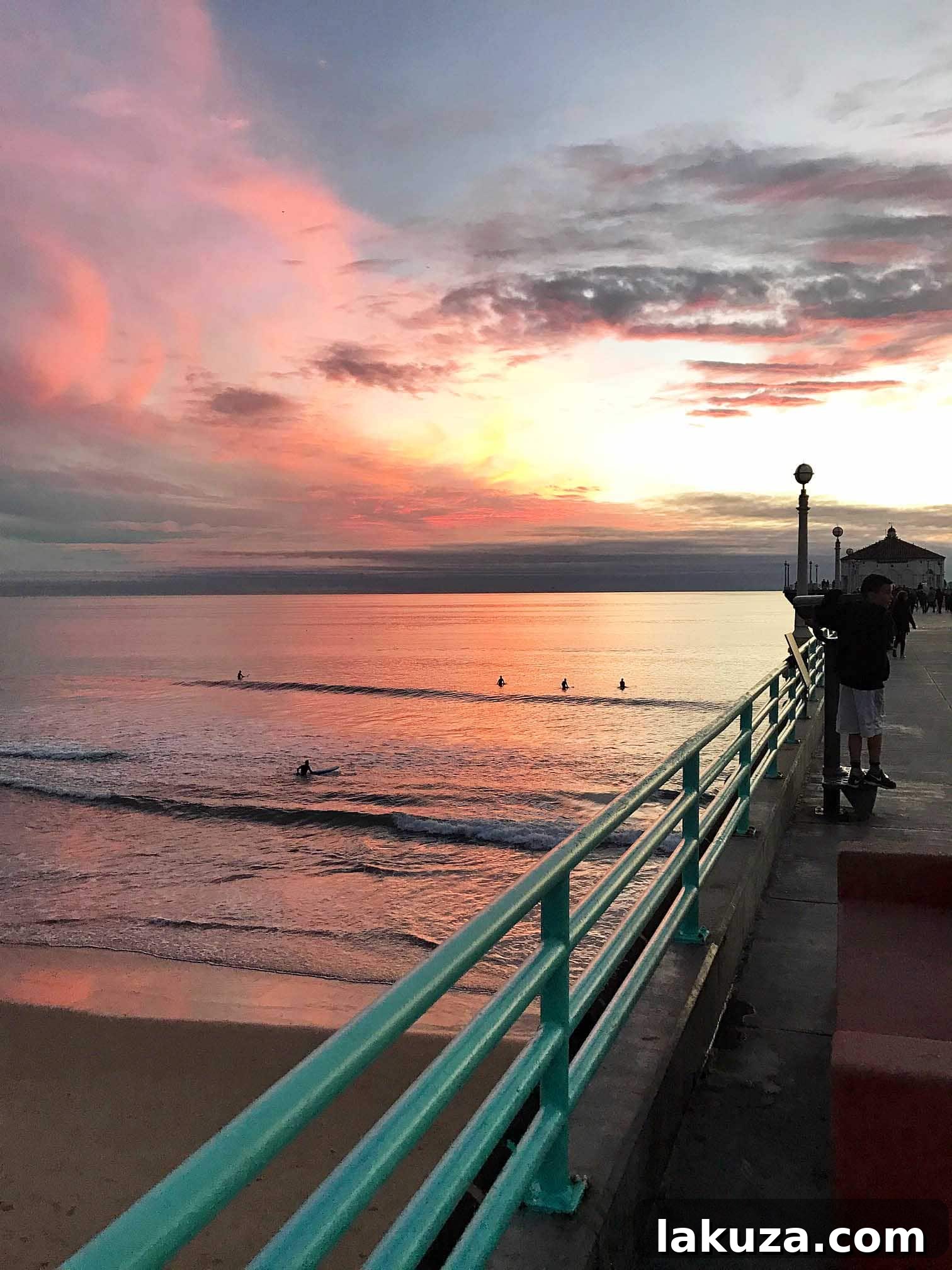 Orange County's Culinary Treasures 3 A breathtaking California beach sunset casting warm hues over the ocean, reflecting the serene beauty of Orange County.