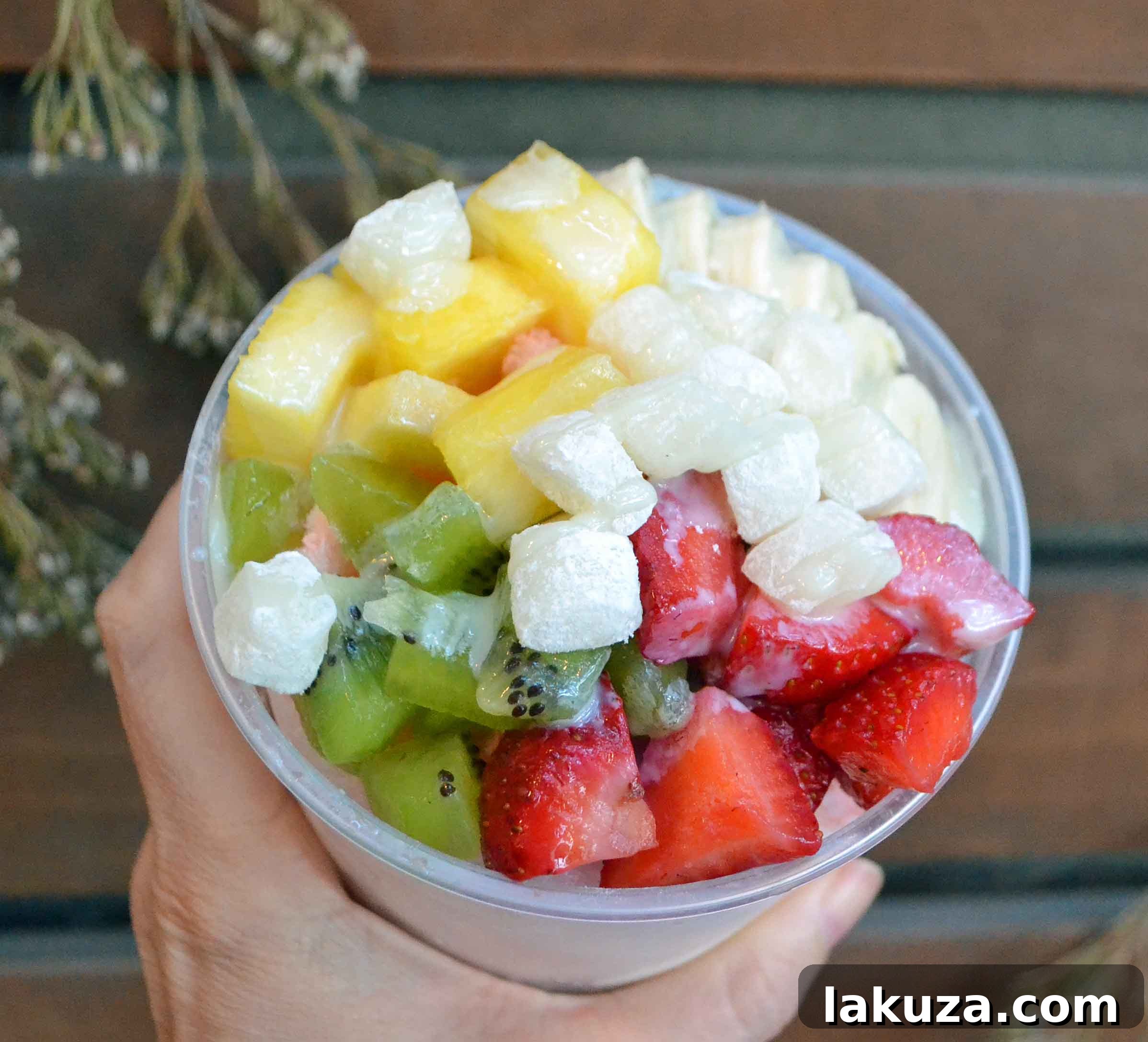 Orange County's Culinary Treasures 8 A refreshing M & H special from Milk & Honey in Costa Mesa, California, featuring shaved ice, frozen yogurt, and fresh fruit – a popular healthy and delicious treat in Orange County.