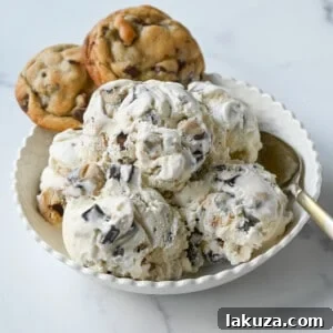 Homemade Chocolate Chip Cookie Dough Ice Cream
