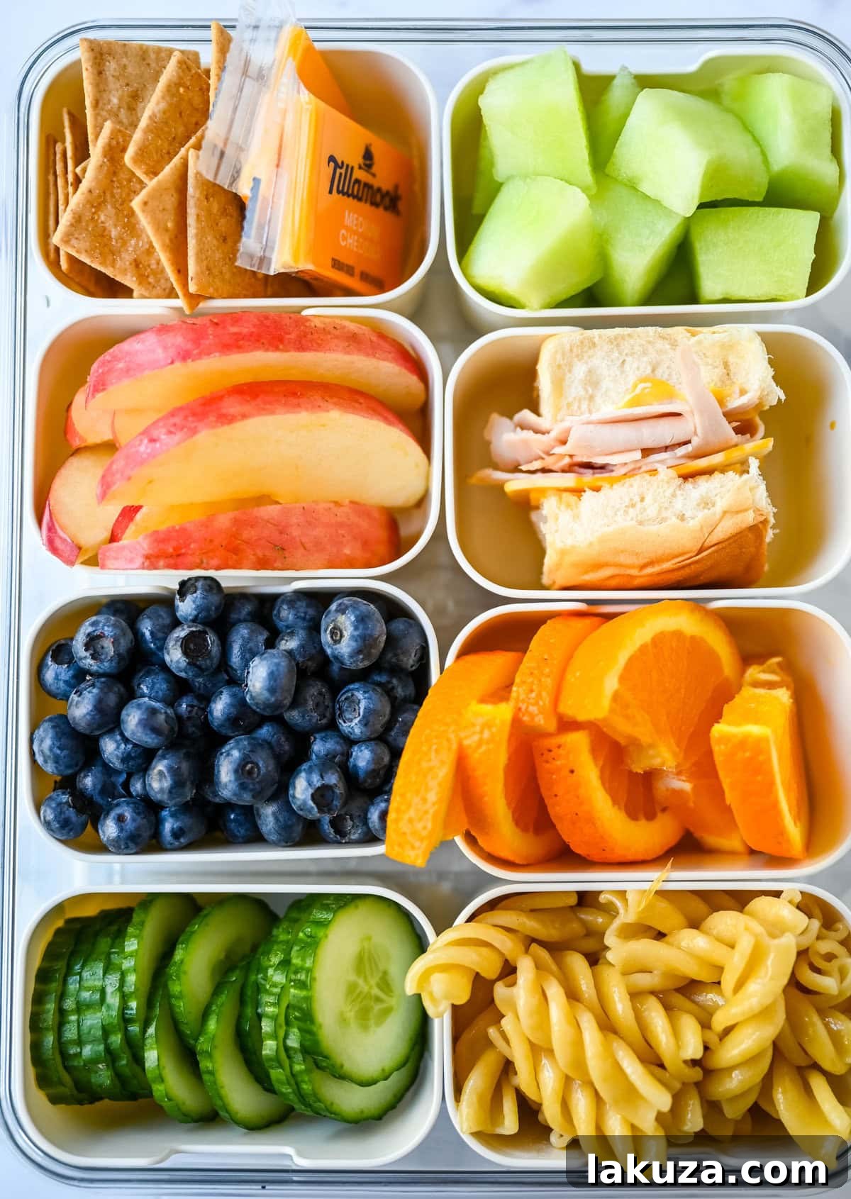 Over 15 mix-and-match kid-approved school lunch ideas with bento box tips, meal prep strategies, and freshness hacks for healthy cold lunches, snack boxes, and sides.