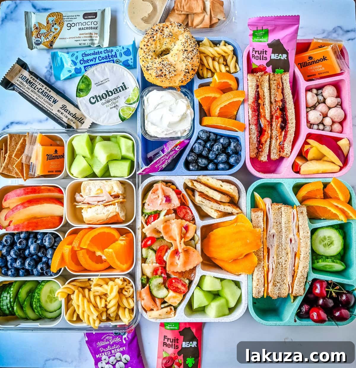 Kid-approved school lunch ideas and container suggestions for easy packing.