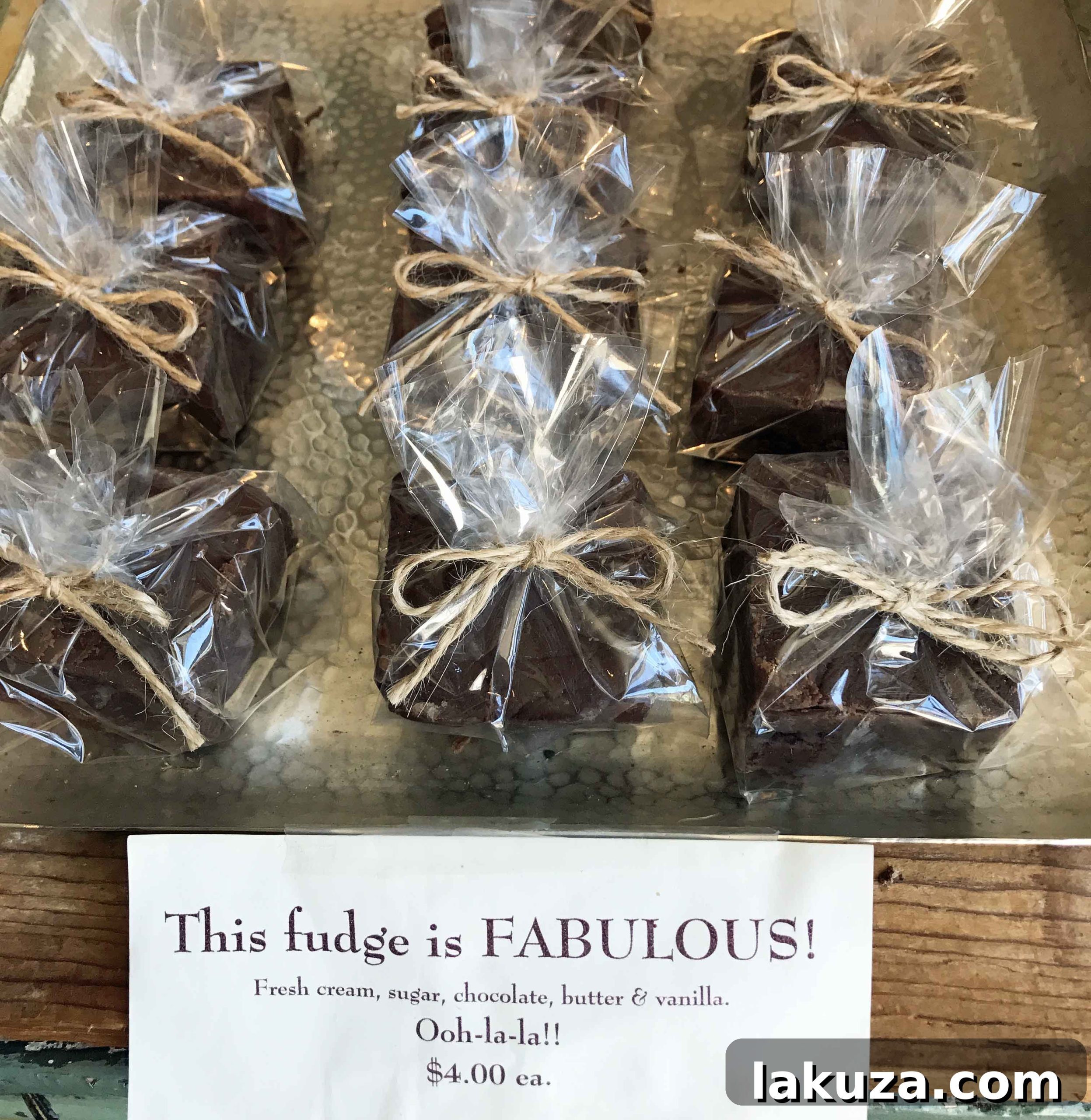 Rich Chocolate Fudge from the Chocolate Flower Farm Store. A delicious treat among Seattle's best food experiences.