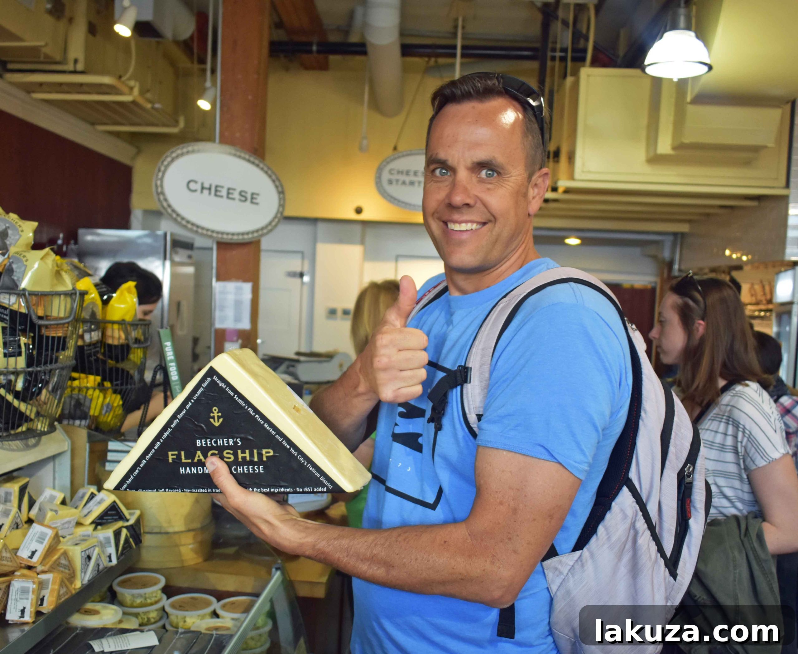 Beecher's Handmade Cheese in Seattle, showcasing artisan cheesemaking. Explore top food destinations near Pike Place Market.