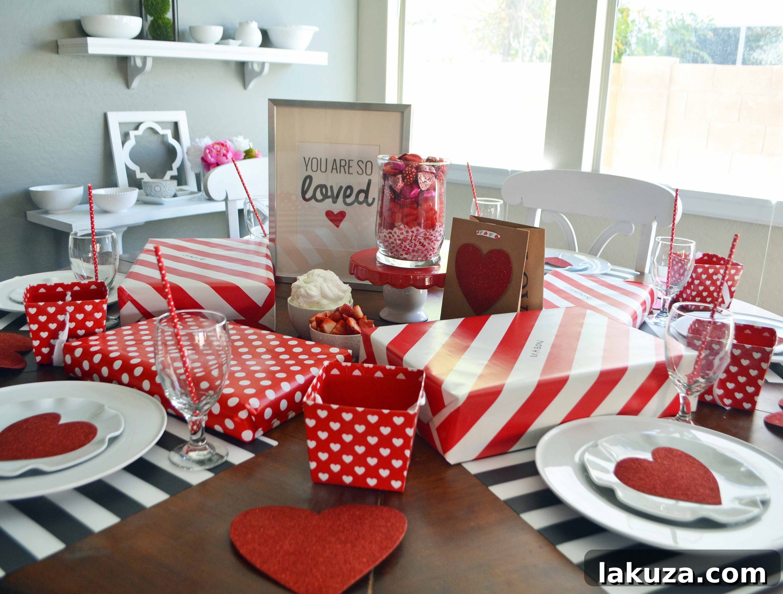 Creating Magical Valentine's Memories with Your Kids 3 Five 5 Ways to Make Valentine's Day special for kids. Ideas on how to make Valentine's Day fun for families. Valentine's Day tablescapes, Valentine's Day decor ideas, Valentine's day photo shoot, Valentine's day printables, and Valentine's Day cookies. www.modernhoney.com