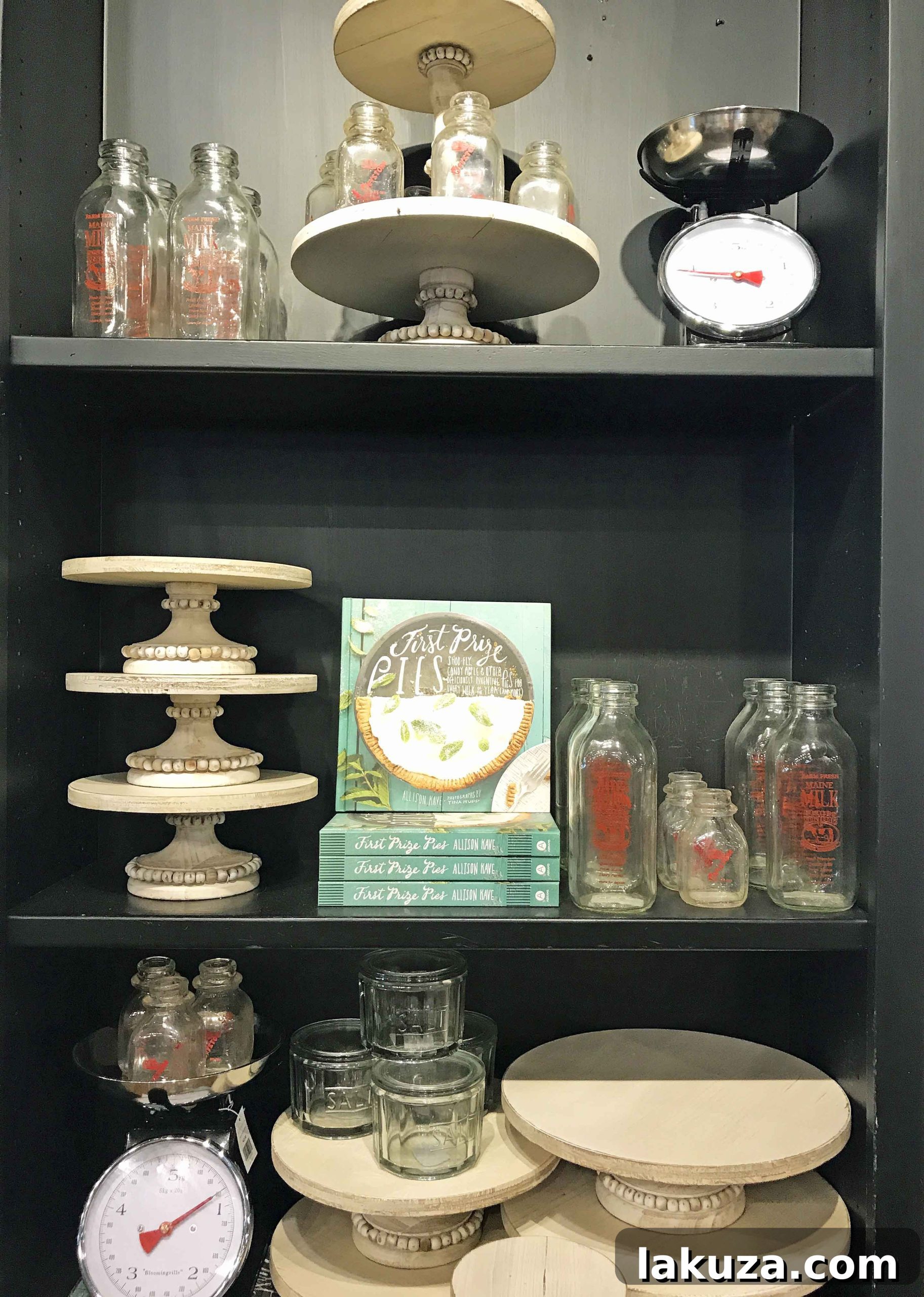 Shelves filled with unique home goods and decorative accents inside Magnolia Market