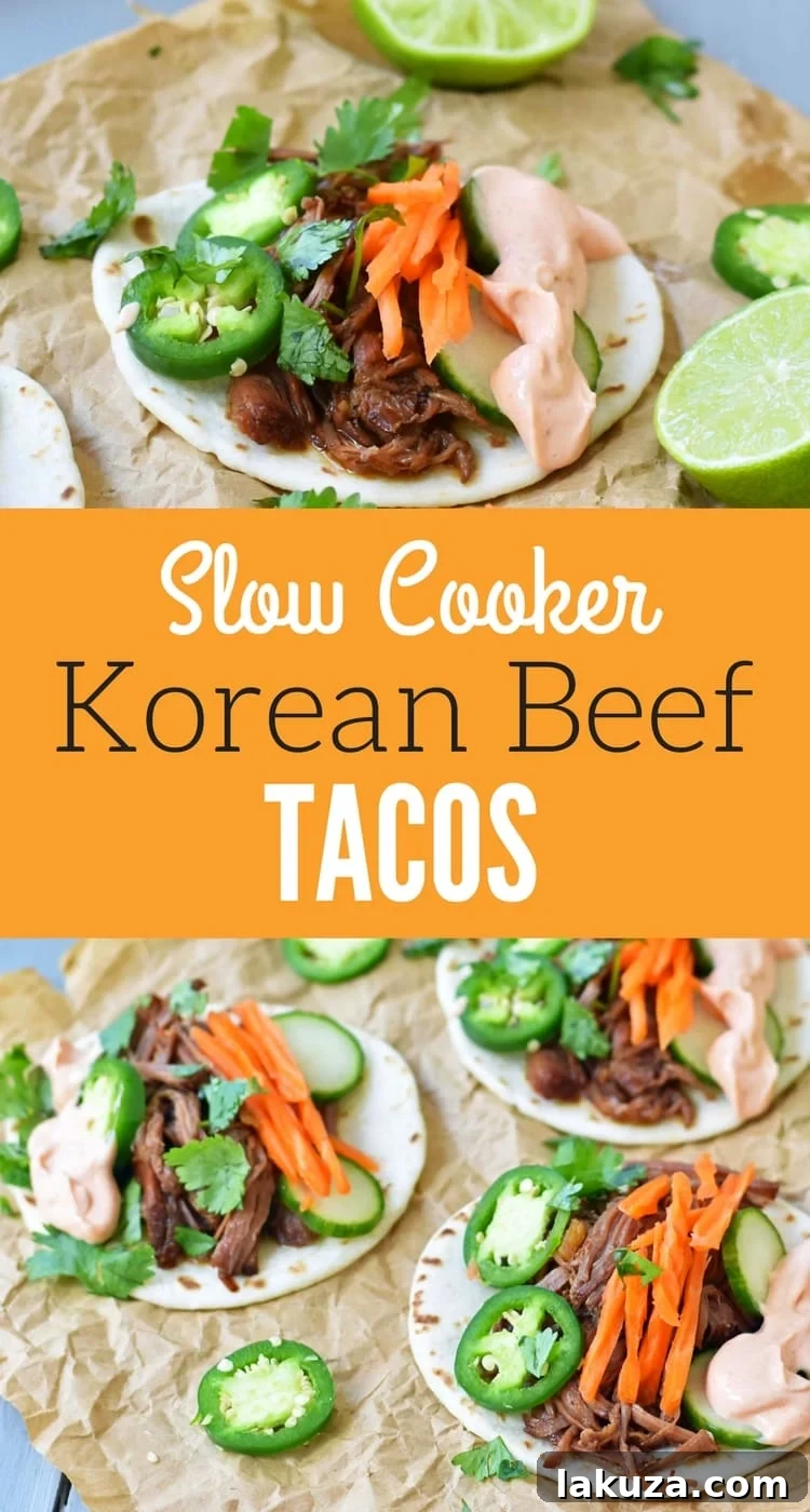 Korean Beef Tacos beautifully arranged with various fresh toppings