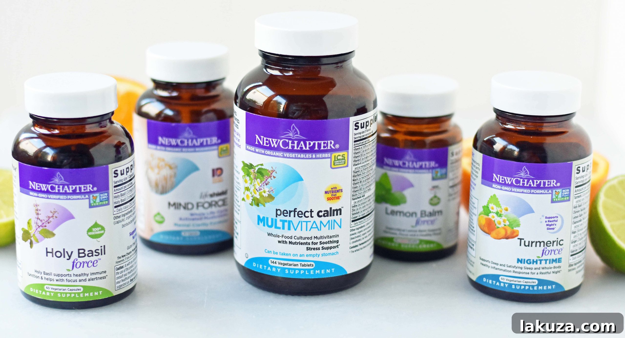 Golden Milk Elixir and Natural Paths to Serenity 5 Selection of natural stress-relieving vitamins and supplements, including Rhodiola, Ashwagandha, and Holy Basil.