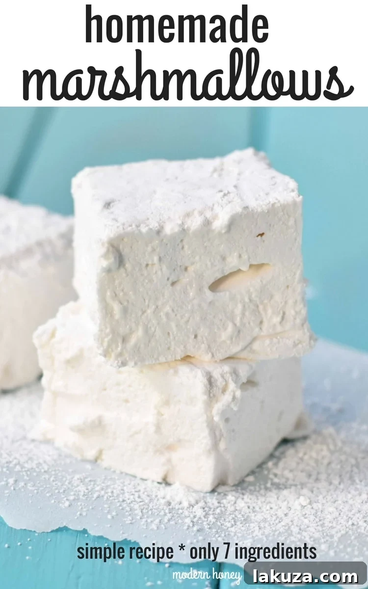 How to make soft and homemade marshmallows. Simple recipe to make perfect marshmallows at home. www.modernhoney.com